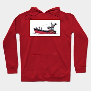 Whitstable Fishing Boat - Sketch Hoodie